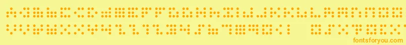 3x3dots Font – Orange Fonts on Yellow Background