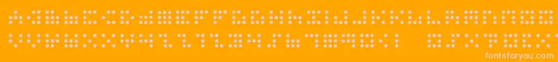 フォント3x3dots – オレンジの背景にピンクのフォント