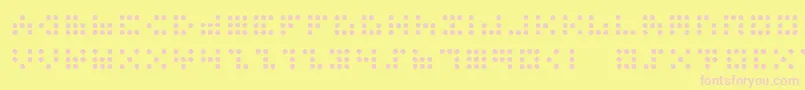 3x3dots Font – Pink Fonts on Yellow Background