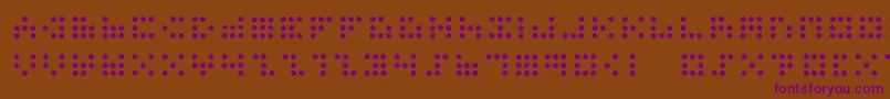 3x3dots Font – Purple Fonts on Brown Background