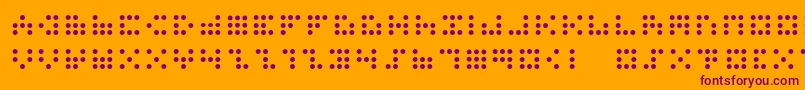 3x3dots Font – Purple Fonts on Orange Background