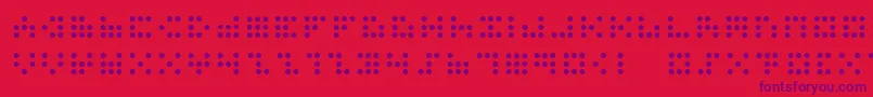 Шрифт 3x3dots – фиолетовые шрифты на красном фоне