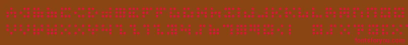 3x3dots Font – Red Fonts on Brown Background