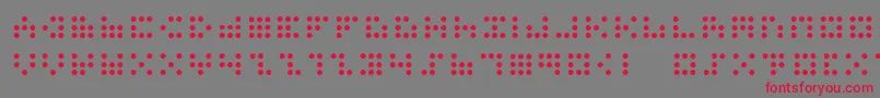 Шрифт 3x3dots – красные шрифты на сером фоне