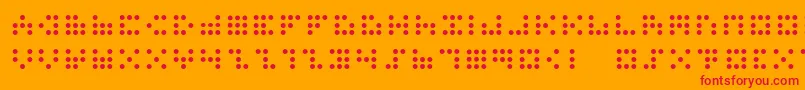 3x3dots Font – Red Fonts on Orange Background