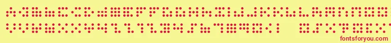 3x3dots Font – Red Fonts on Yellow Background