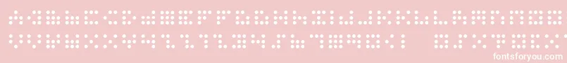 3x3dots-Schriftart – Weiße Schriften auf rosa Hintergrund