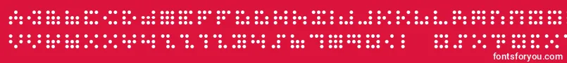 3x3dots Font – White Fonts on Red Background