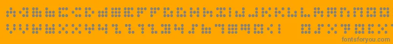 3x3dotsb Font – Gray Fonts on Orange Background