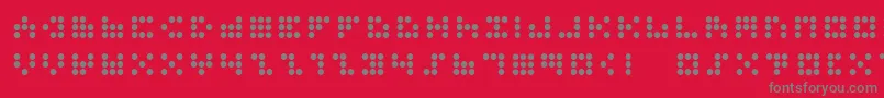 3x3dotsb Font – Gray Fonts on Red Background