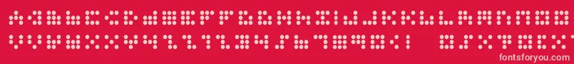 3x3dotsb Font – Pink Fonts on Red Background