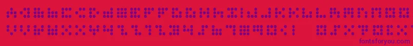 3x3dotsb Font – Purple Fonts on Red Background