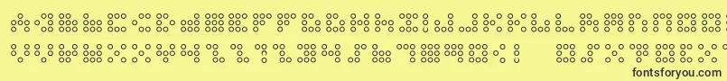 fuente 3x3dotso – Fuentes Negras Sobre Fondo Amarillo