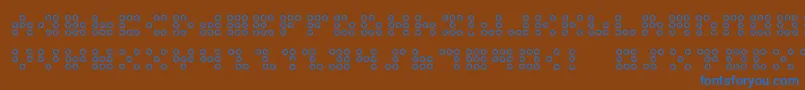 3x3dotso Font – Blue Fonts on Brown Background