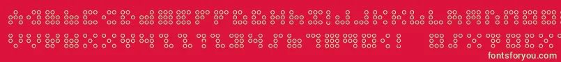 Шрифт 3x3dotso – зелёные шрифты на красном фоне