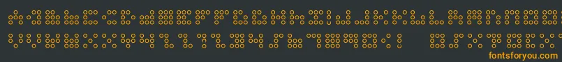 Fonte 3x3dotso – fontes laranjas em um fundo preto