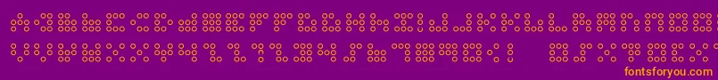 フォント3x3dotso – 紫色の背景にオレンジのフォント