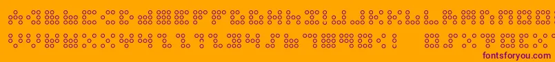 3x3dotso Font – Purple Fonts on Orange Background