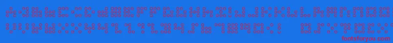 Шрифт 3x3dotso – красные шрифты на синем фоне