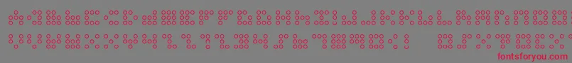 3x3dotso Font – Red Fonts on Gray Background