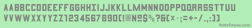 フォント3X5      – 緑の背景に灰色の文字