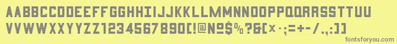 フォント3X5      – 黄色の背景に灰色の文字