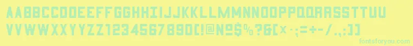 3X5      Font – Green Fonts on Yellow Background