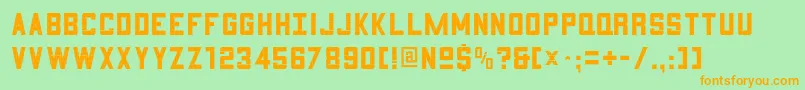 3X5      Font – Orange Fonts on Green Background