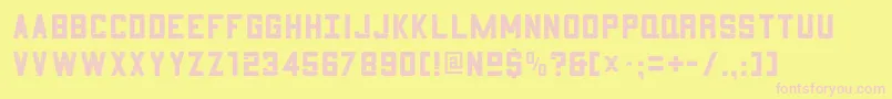 3X5      Font – Pink Fonts on Yellow Background