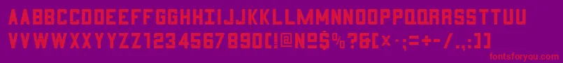 3X5      Font – Red Fonts on Purple Background