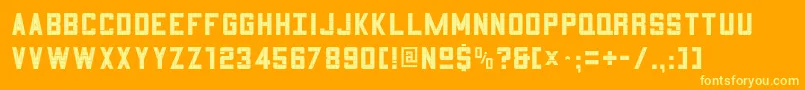 3X5      Font – Yellow Fonts on Orange Background