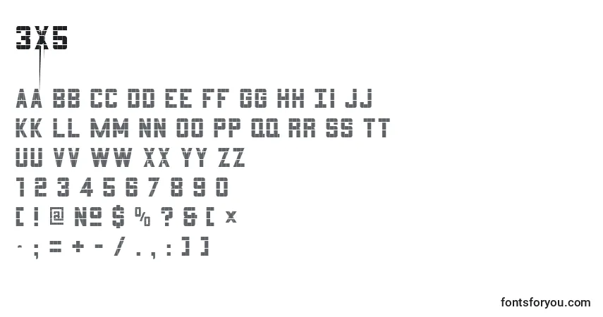 3X5      (118549)フォント–アルファベット、数字、特殊文字