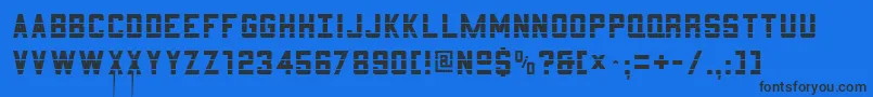 3X5      Font – Black Fonts on Blue Background
