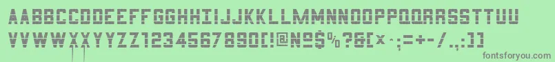 Więcej informacji o czcionce 3X5 Czcionka 3X5 – szare czcionki na zielonym tle
