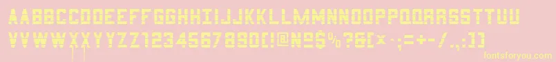 3X5      Font – Yellow Fonts on Pink Background