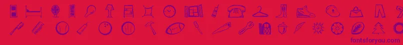 フォントDfRadicalsLetPlain.2.0 – 赤い背景に紫のフォント