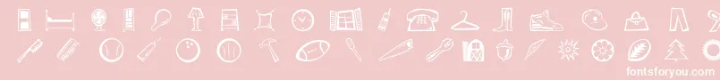 DfRadicalsLetPlain.2.0-Schriftart – Weiße Schriften auf rosa Hintergrund