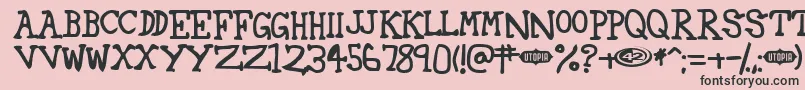 42 Font – Black Fonts on Pink Background