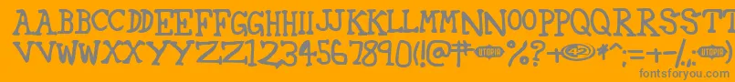 42 Font – Gray Fonts on Orange Background