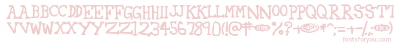 42 Font – Pink Fonts on White Background