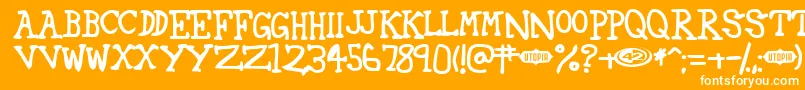 42 Font – White Fonts on Orange Background