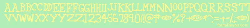 More about 42 Font 42 Font – Yellow Fonts on Green Background