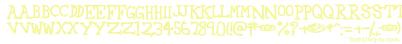42 Font – Yellow Fonts on White Background