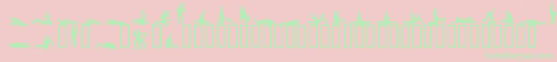 フォント48ways – ピンクの背景に緑の文字