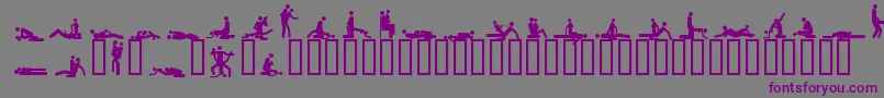 48ways-fontti – violetit fontit harmaalla taustalla