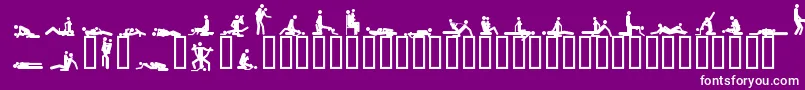 48ways-fontti – valkoiset fontit violetilla taustalla