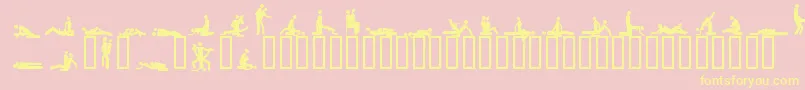 48ways-Schriftart – Gelbe Schriften auf rosa Hintergrund