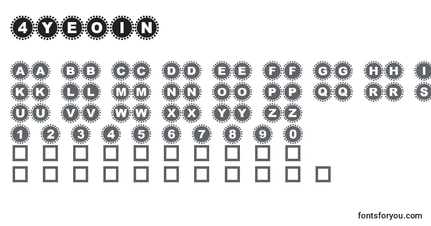 Шрифт 4YEOIN   (118552) – алфавит, цифры, специальные символы