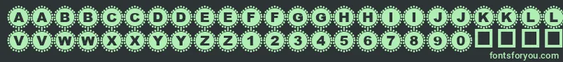 4YEOIN  -fontti – vihreät fontit mustalla taustalla