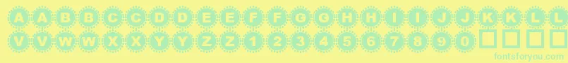 4YEOIN   Font – Green Fonts on Yellow Background